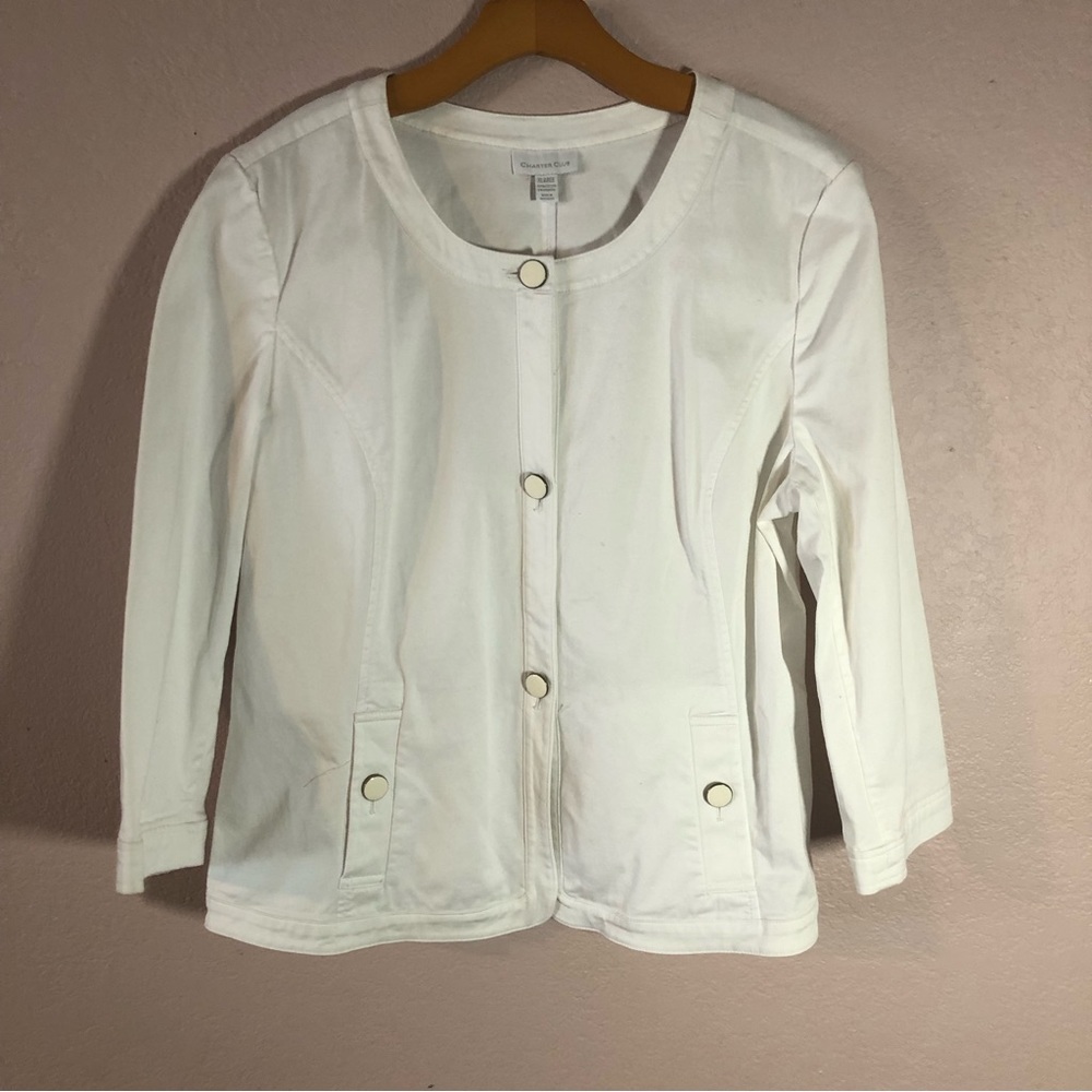Charter Club white jacket size XL
